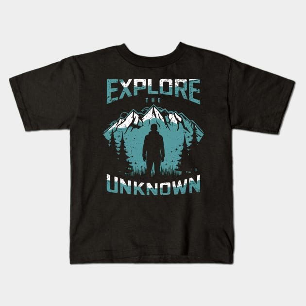 Explore The Unknown Kids T-Shirt by KyoKute